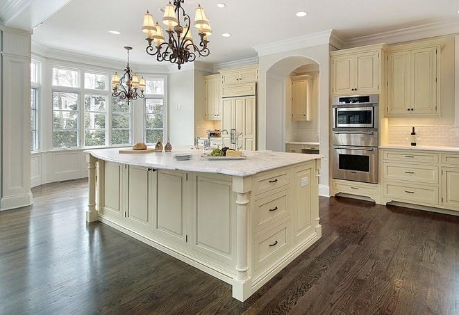 close-up of wood pattern on laminate floors in Carlisle